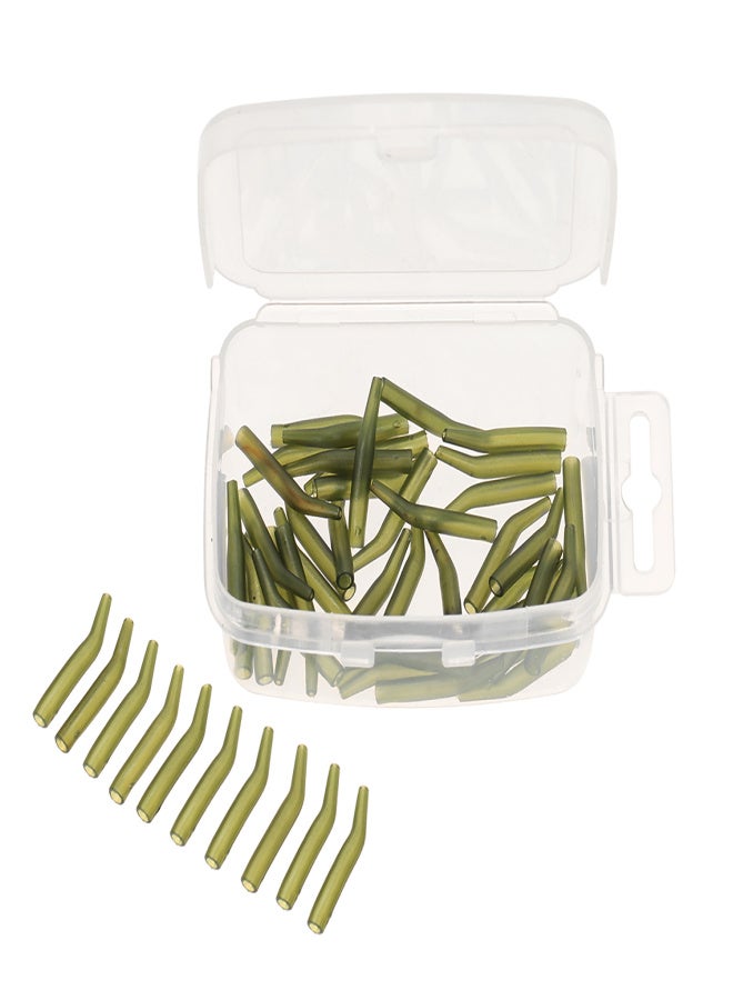 COONOR 50Pcs/Lot Carp Fishing Hook Sleeve Hair Rig Line Aligner Sleeves Soft Anti Tangle Fishing Tackle Aligner Carp Fishing Accessories - Image 1