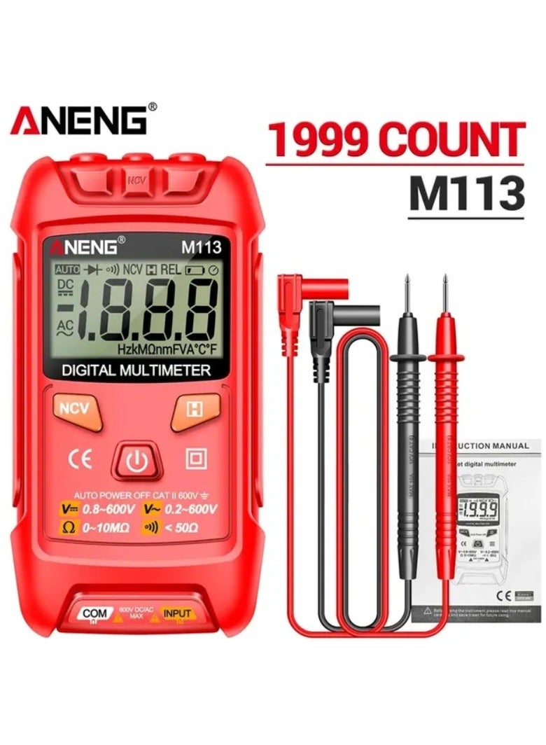 ANENG ANENG M113 Mini Digital Multimeter AC/DC Voltage Meter 1999 Counts Multimetro Ohm NCV Electricity Tools Measuring Instruments - Image 1