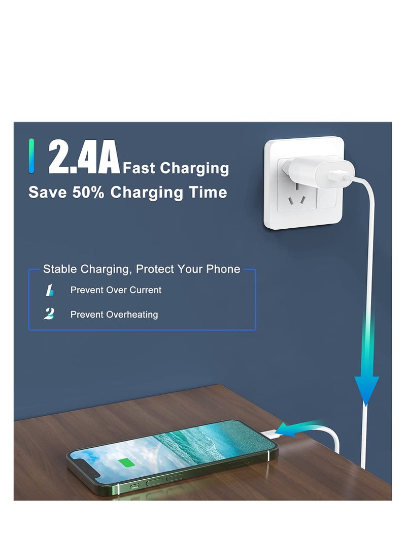 ELTRAZONE - iPhone Charger Cable 1m , 3Pack [Apple MFi Certified] Long Lightning to USB Cable 1 meter, Apple Fast Charging Lead for Apple iPhone 13 Pro/12 Pro Max/12 Mini/11/X/XS/XR/XS Max/8/8 Plus/7/6/iPad - Image 1