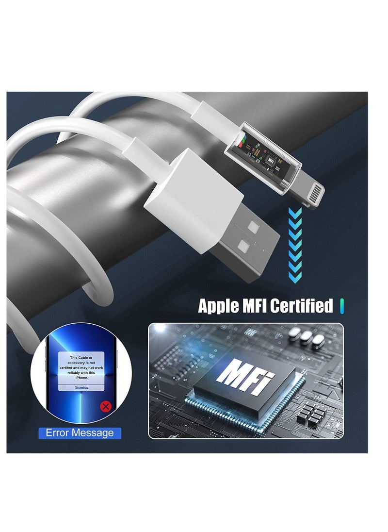 ELTRAZONE - iPhone Charger Cable 1m , 3Pack [Apple MFi Certified] Long Lightning to USB Cable 1 meter, Apple Fast Charging Lead for Apple iPhone 13 Pro/12 Pro Max/12 Mini/11/X/XS/XR/XS Max/8/8 Plus/7/6/iPad - Image 1