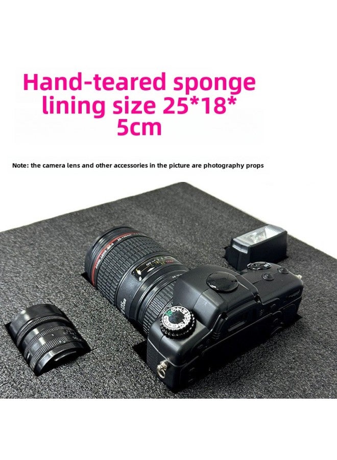 Camera Moisture-proof Box SLR Lens Digital Desiccant Photographic Equipment Box Dehumidification Electronic Microphone Sealed Storage-Color:0l-diy Hand-shredded Sponge Liner Without Moisture-proof Box  - Image 1