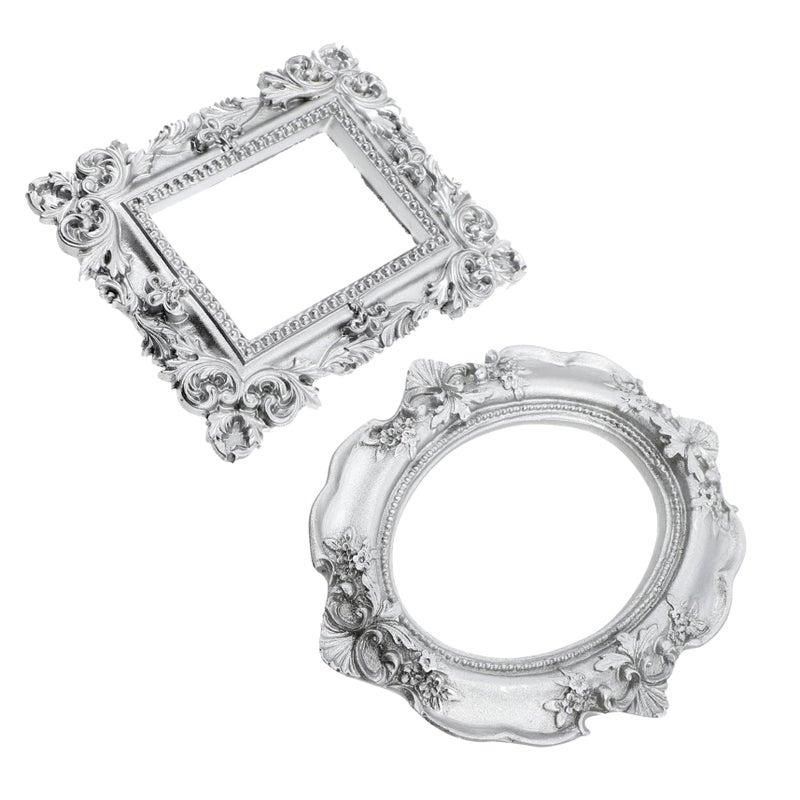 Mini Vintage Photo Frame Silver 10 5X8 5X1 CM Handheld Decorative Props For Nail Art Jewelry Display - Image 2