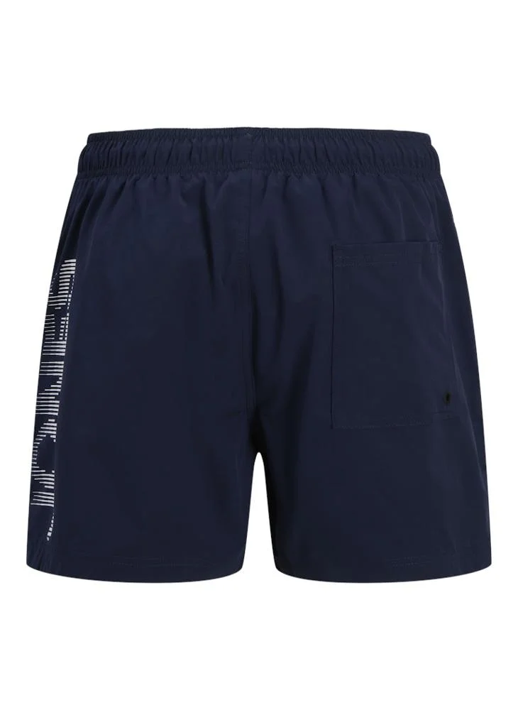 JACK & JONES Plus Size Swim Logo Drawstring Shorts