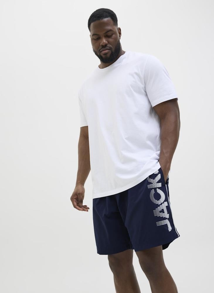 JACK & JONES Plus Size Swim Logo Drawstring Shorts  - Image 3