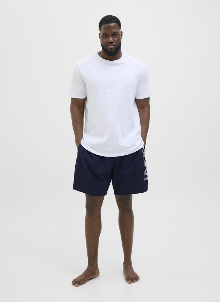 JACK & JONES Plus Size Swim Logo Drawstring Shorts  - Image 4