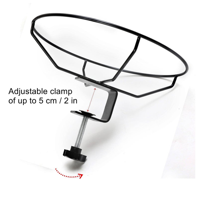 Hanizi Bird Bath Deck Mounted Bowl 12 Inches, Balcony Railing Birdbaths Unheated, Bird Bath Fence Clamp Detachable - Image 4