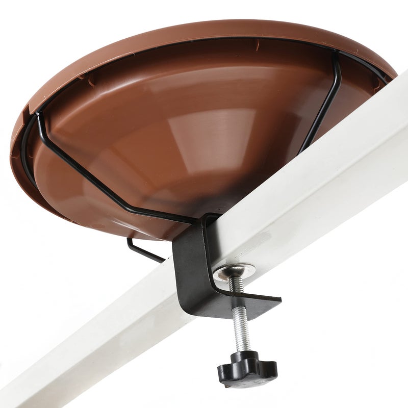 Hanizi Bird Bath Deck Mounted Bowl 12 Inches, Balcony Railing Birdbaths Unheated, Bird Bath Fence Clamp Detachable - Image 5