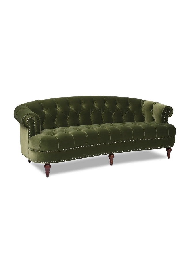 HomeJoyz | Royal EssenceEase Sofa - Velvet Fabric - Olive - 220x80x85cm - Swedish Wood - Royal Essence - Image 2