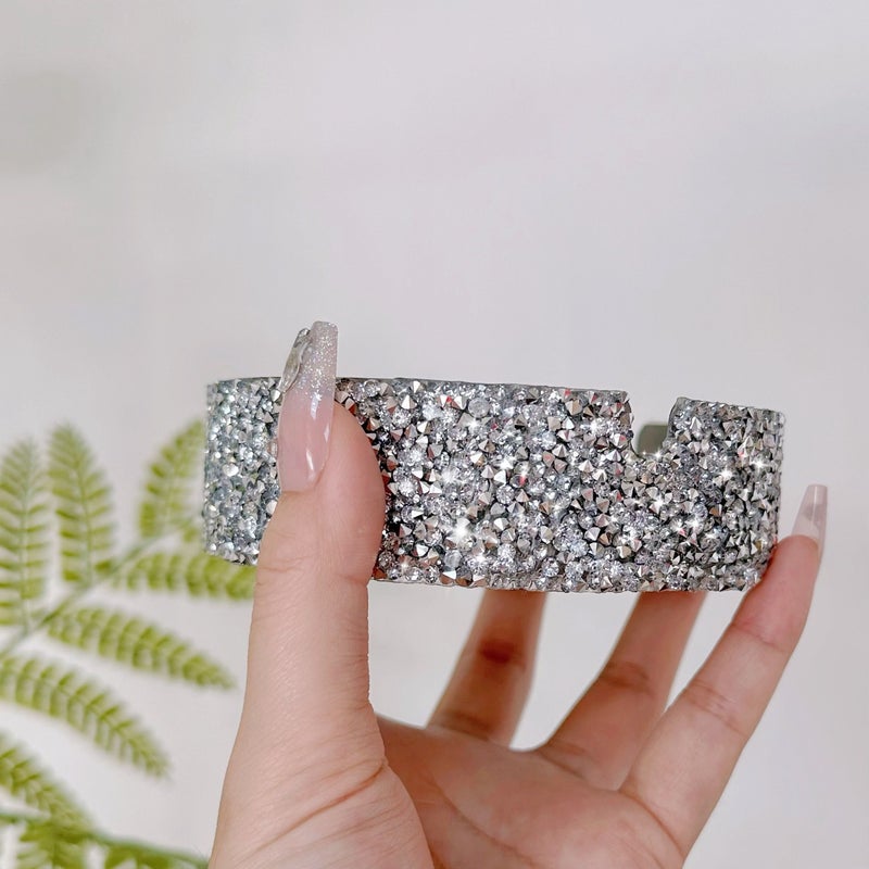 Luxurious Large Stainless Steel Ashtray with Rhinestones Elegant Multi Functional Home Office Decor Accent Perfect Gift for Couples Friends and Family 1 Count - Image 4