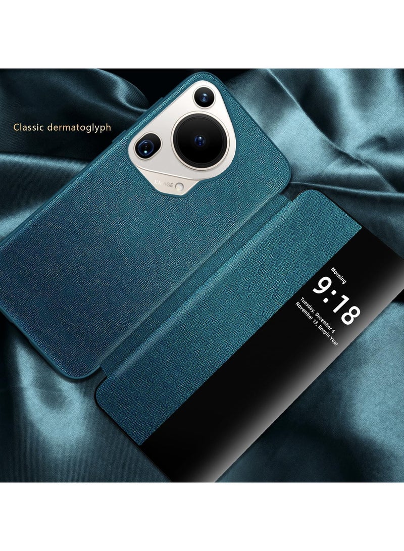 Flip Wallet Case Compatible with Huawei Pura 70 Ultra Case Clear View Window,Magnetic Slim Flip Case Drop Protection Shockproof Protective Cover for Huawei Pura 70 Ultra - Image 4