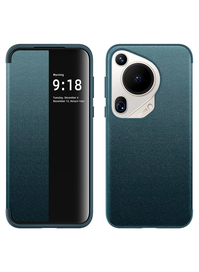 Flip Wallet Case Compatible with Huawei Pura 70 Ultra Case Clear View Window,Magnetic Slim Flip Case Drop Protection Shockproof Protective Cover for Huawei Pura 70 Ultra - Image 1