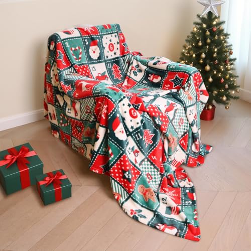Gogreen Cozy Blanket Printed Christmas - 300 GSM Fleece for Home Decoration, Ultra Soft Microfiber (Throw - 50" x 60") - D - Image 2