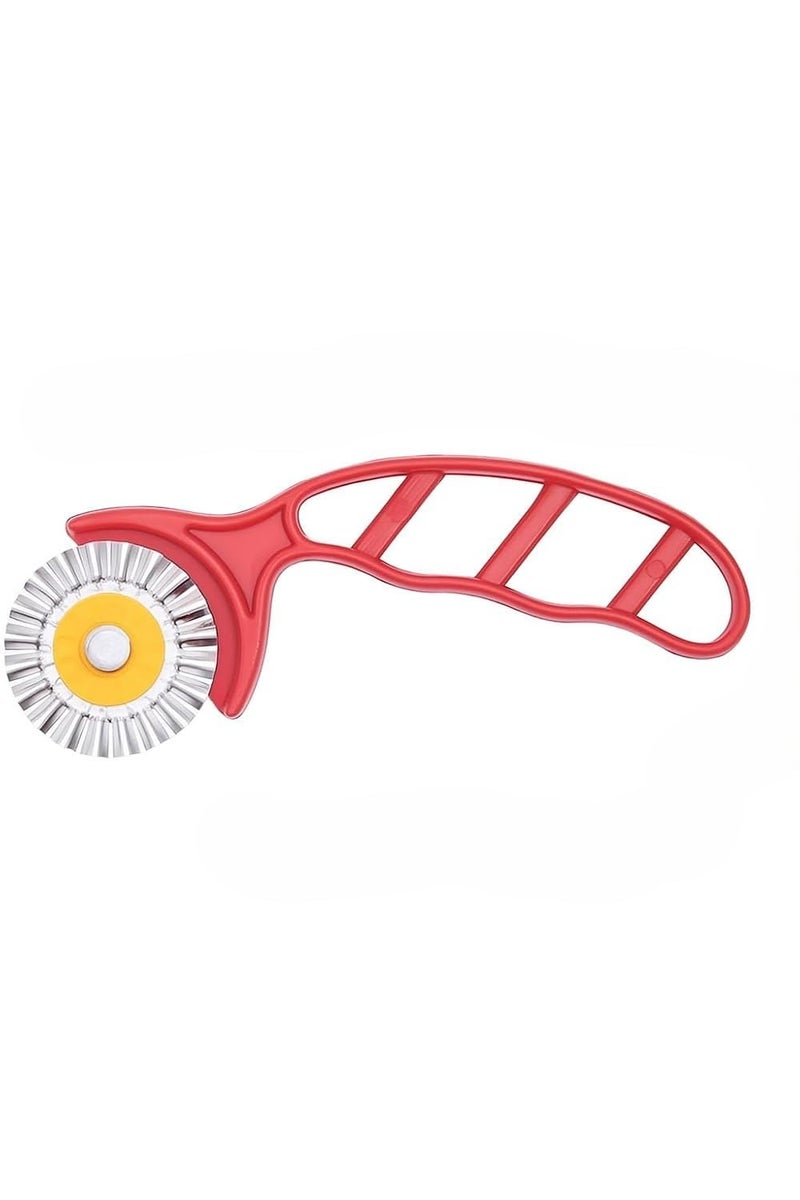 GS KITCHENWARE GS Multipurpose Karanji, Shankarpali, Pizza, Pastry & Sandwich Cutter | Fluted Wheel Roller with Plastic Handle | 5.5 cm Sharp Edge. - Image 4