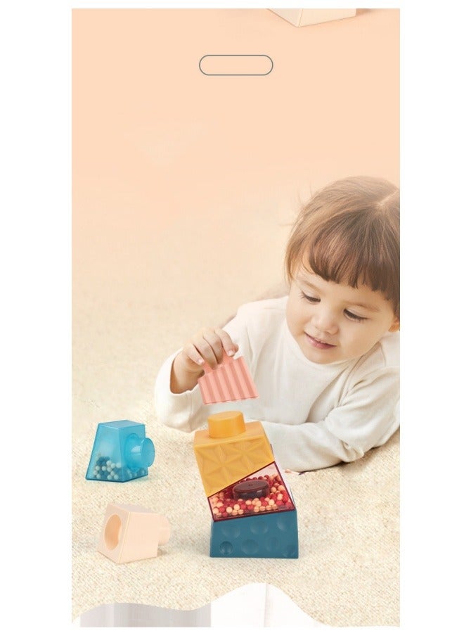 ميكسد مونتيسوري لعبة ، مربع غير مكعب مكدسة برج ، لعبة تعليمية للأطفال - Image 3