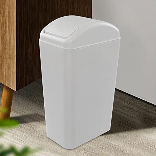 Obstnny 14L Slim Plastic Trash Can for Narrow Spaces at Home or Office, Kitchen, R - Image 4