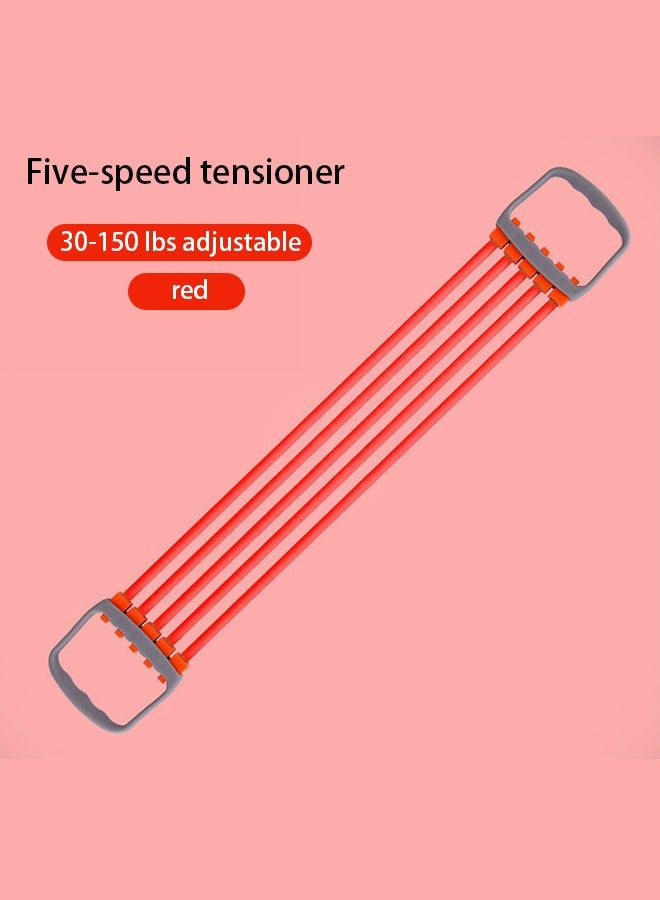 HaveDream Puller, Multifunctional Home Training Weight Loss Pull Rope Fitness Equipment, Adjustable Resistance - Red - Image 1