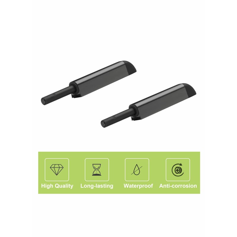 SOLARAE قفل لمسة مغناطيسية، قفل باب مغناطيسي للدفع لفتح القفل، إغلاق خزانة مغناطيسي قابل للتعديل، قفل إطلاق، مخمد لخزانة الملابس (6 قطع باللون الأسود) - Image 3