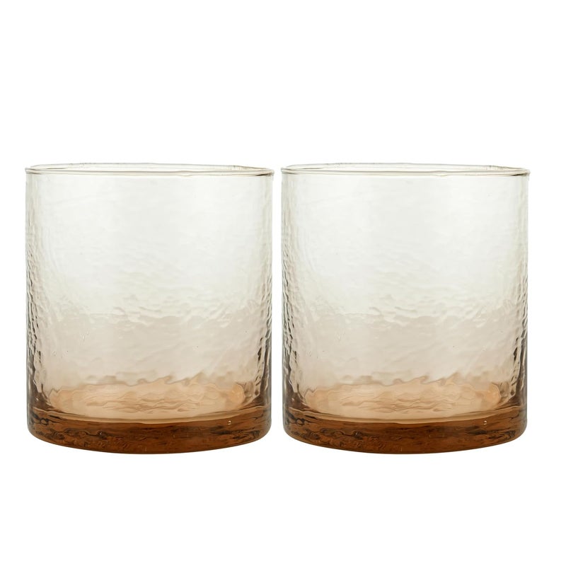 OGGN Elegant Brown Water Glass Set of 2 Premium Drinking Glasses for Water Juice Cocktails and Beverages Durable Stylish Glassware for Everyday Use or Special Occasions - Image 2