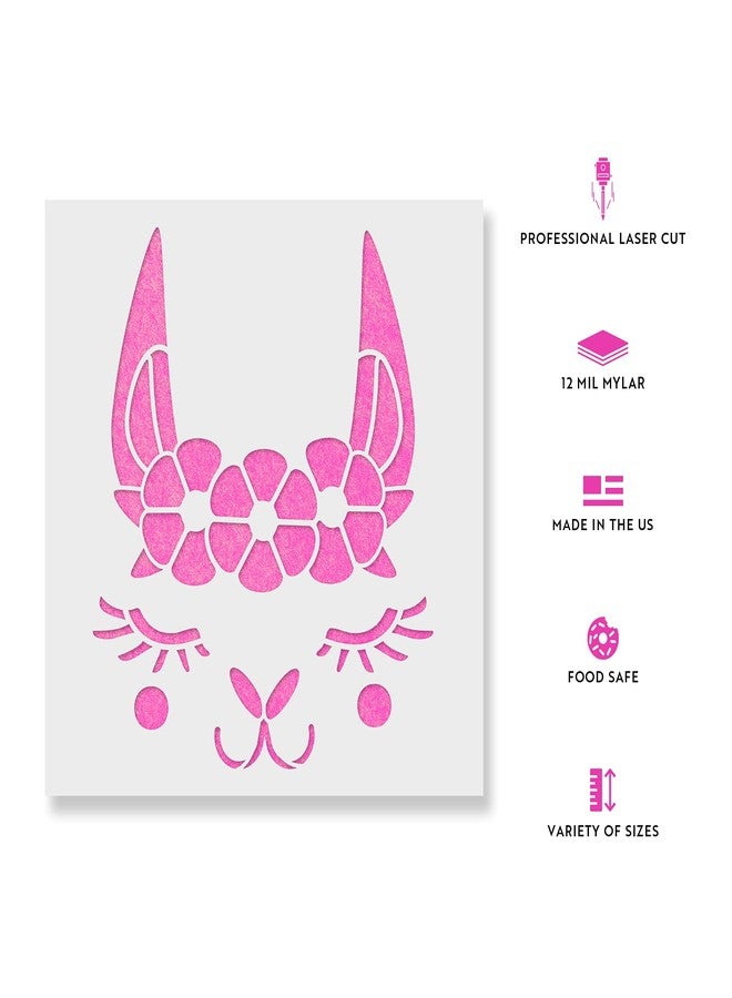 Stencil Revolution Llama Face Stencil - Reusable Stencils for Painting - Create DIY Llama Face Home Decor - Image 2