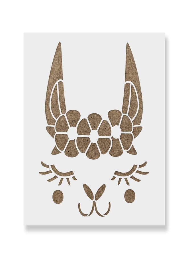 Stencil Revolution Llama Face Stencil - Reusable Stencils for Painting - Create DIY Llama Face Home Decor - Image 1