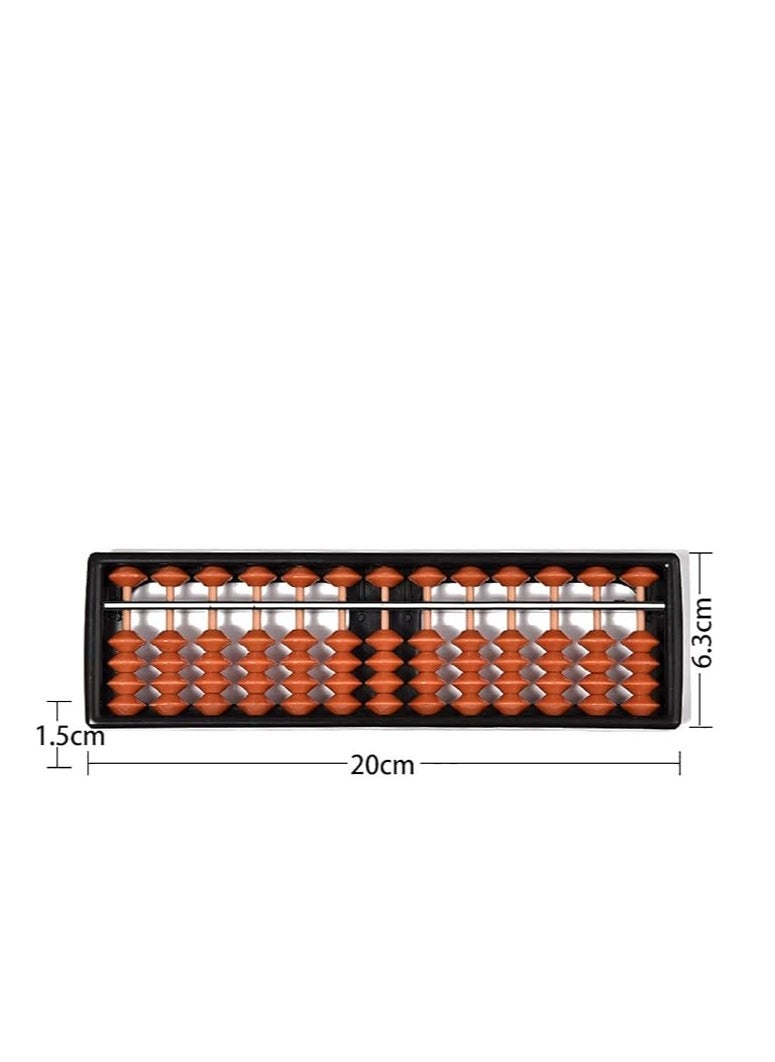 Cool Baby 13 Digit Rods Vintage Style Abacus ABS Plastic Soroban Calculator Counting Tool - Brown&Black  - Image 4