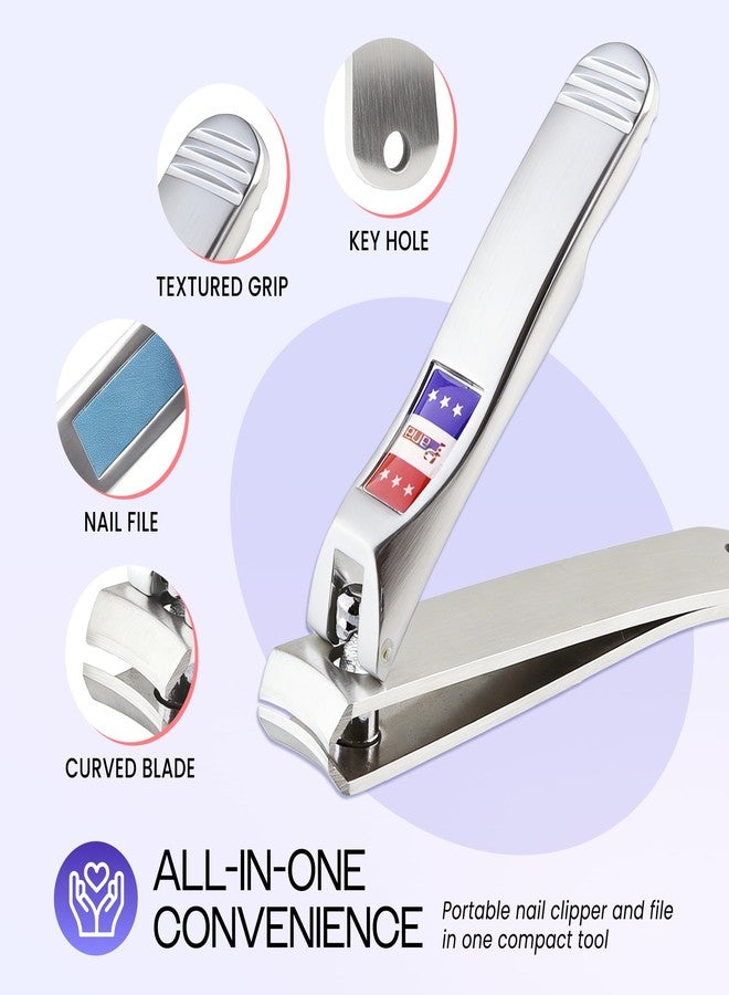Pana Large Toe Nail Clipper Best Luxury Toe Nail Clippers, Sharpest & Most User Friendly Stainless Steel Toe Nail Clipper (Pack of 2 Pieces) - Image 3