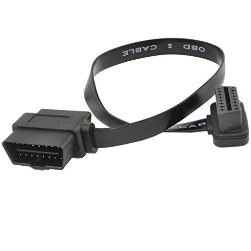 OLLGEN 60CM Ultra Slim 2 in 1 OBDII OBD2 Cable 16 Pin Female to MaleFemale Extension Connector Cable Splitter24Inch2Feet - Image 1