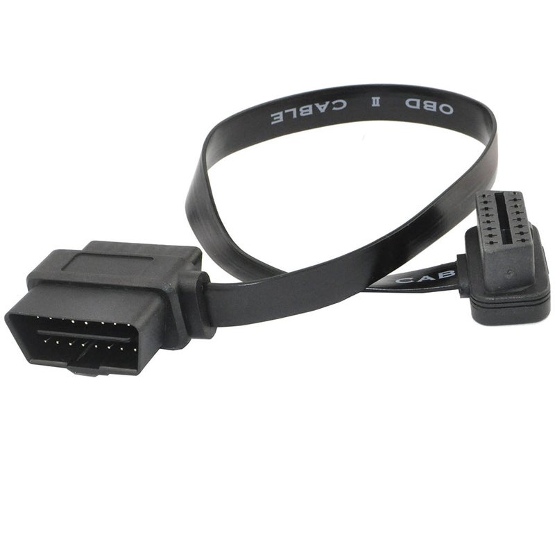 OLLGEN 60CM Ultra Slim 2 in 1 OBDII OBD2 Cable 16 Pin Female to MaleFemale Extension Connector Cable Splitter24Inch2Feet - Image 3