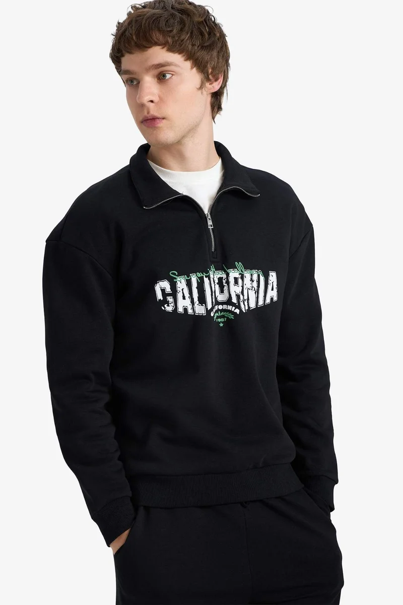 DeFacto Boxy Fit Long Sleeve Sweatshirt