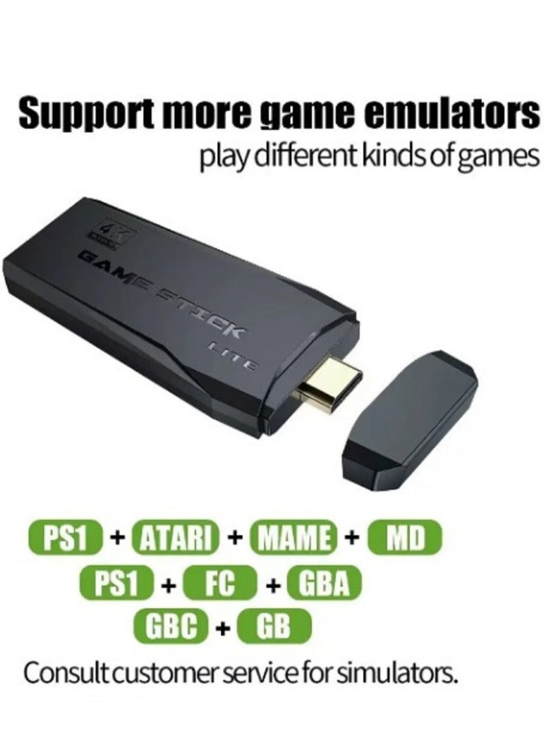 ماركة غير محددة - جهاز تشغيل العاب الفيديو الرقمية ريترو مع مخرج HDMI بدقة 4K مع اكثر من 10000 لعبة كلاسيكية مدمجة مع ذراعي تحكم مريحتين وخاصية التوصيل والتشغيل - Image 1