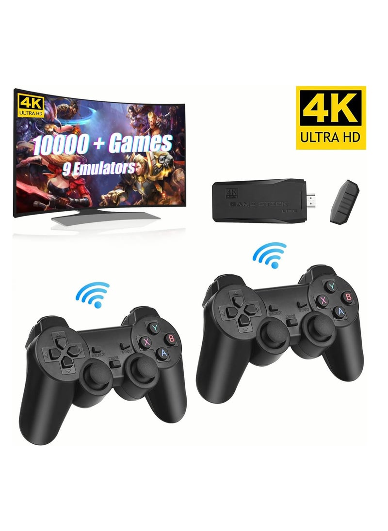 ماركة غير محددة - جهاز تشغيل العاب الفيديو الرقمية ريترو مع مخرج HDMI بدقة 4K مع اكثر من 10000 لعبة كلاسيكية مدمجة مع ذراعي تحكم مريحتين وخاصية التوصيل والتشغيل - Image 1
