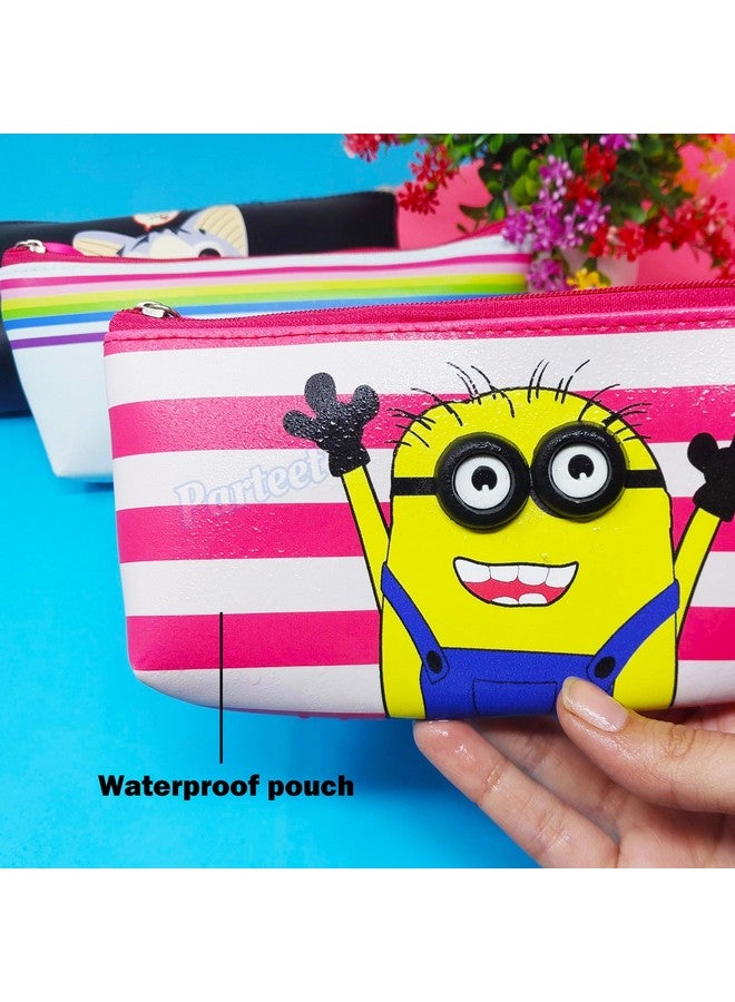 PARTEET 6 Pcs Return Gifts Birthday Party For Kids - Soft School Pencil Pouch Stationary Case Box | Birthday Party Return Gift For Children,Multicolor - Image 4