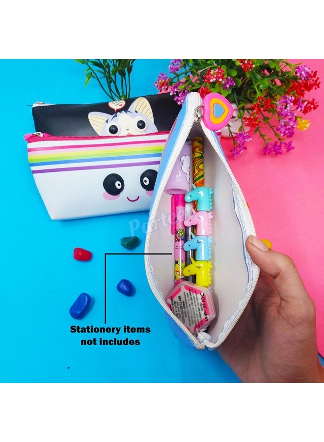 PARTEET 6 Pcs Return Gifts Birthday Party For Kids - Soft School Pencil Pouch Stationary Case Box | Birthday Party Return Gift For Children,Multicolor - Image 5