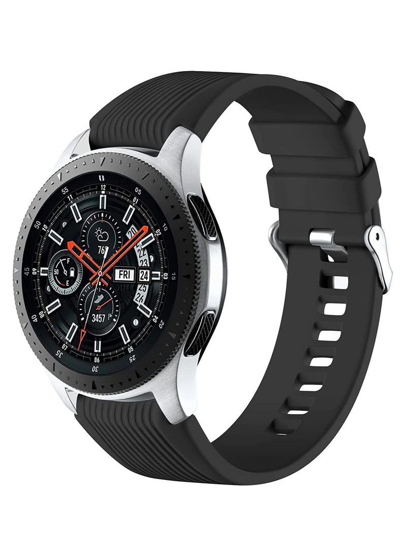 22mm Gray Silicone Sport Band – Compatible with Samsung Galaxy Watch 46mm, Galaxy Watch 3 45mm, and Gear S3 Frontier/Classic - Image 1