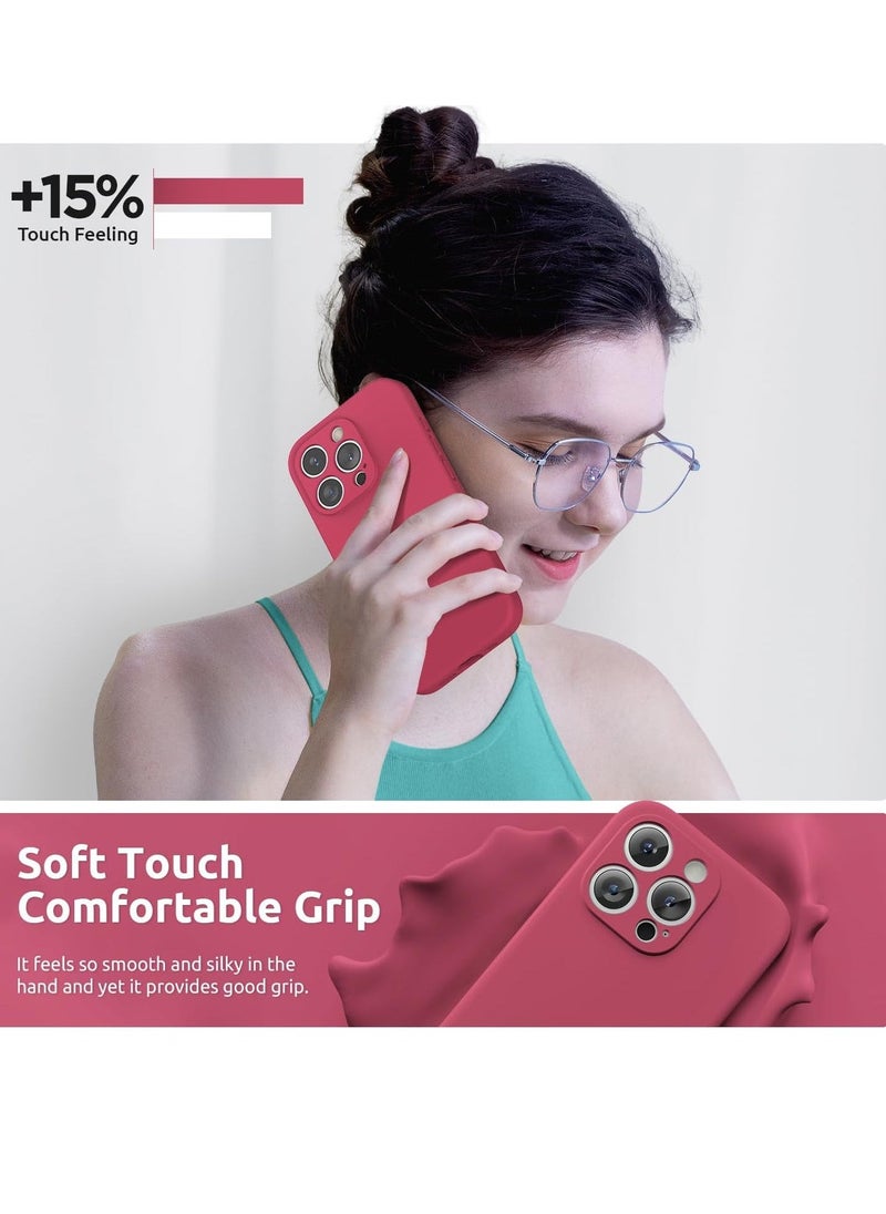 Raxoom Design for iPhone 15 Pro Max Case, Liquid Silicone [2 x Screen Protectors & 1 x Lanyard] Protection for Each Lens Shockproof Cover for iPhone 15 Pro Max 6.7 inch 2023, Hibiscus - Image 5