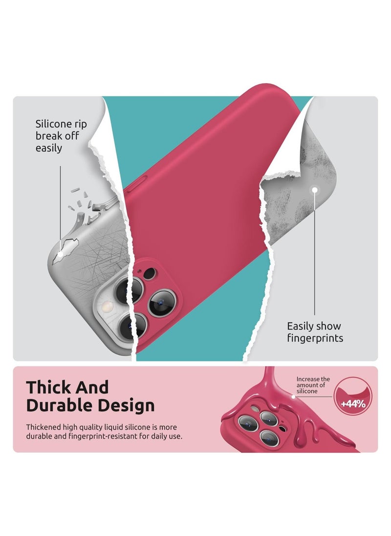 Raxoom Design for iPhone 15 Pro Max Case, Liquid Silicone [2 x Screen Protectors & 1 x Lanyard] Protection for Each Lens Shockproof Cover for iPhone 15 Pro Max 6.7 inch 2023, Hibiscus - Image 3