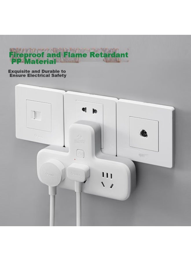 Bull Power Strip/3-in-1 Socket Adapter/power Converter Suitable For Bedroom, Kitchen 3-outlet Master Switch Power Strip Gn-9603k - Image 2
