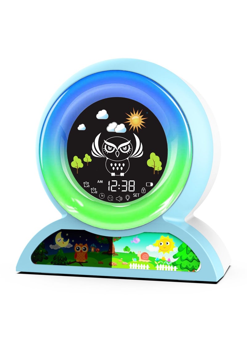 SYOSI Alarm Clock for Kids, Digital Alarm Clock for Toddlers, Wake up Clock with Night Light for Boys Girls Bedrooms, Toddlers Sleep Training Clock, NAP Timer - Image 1