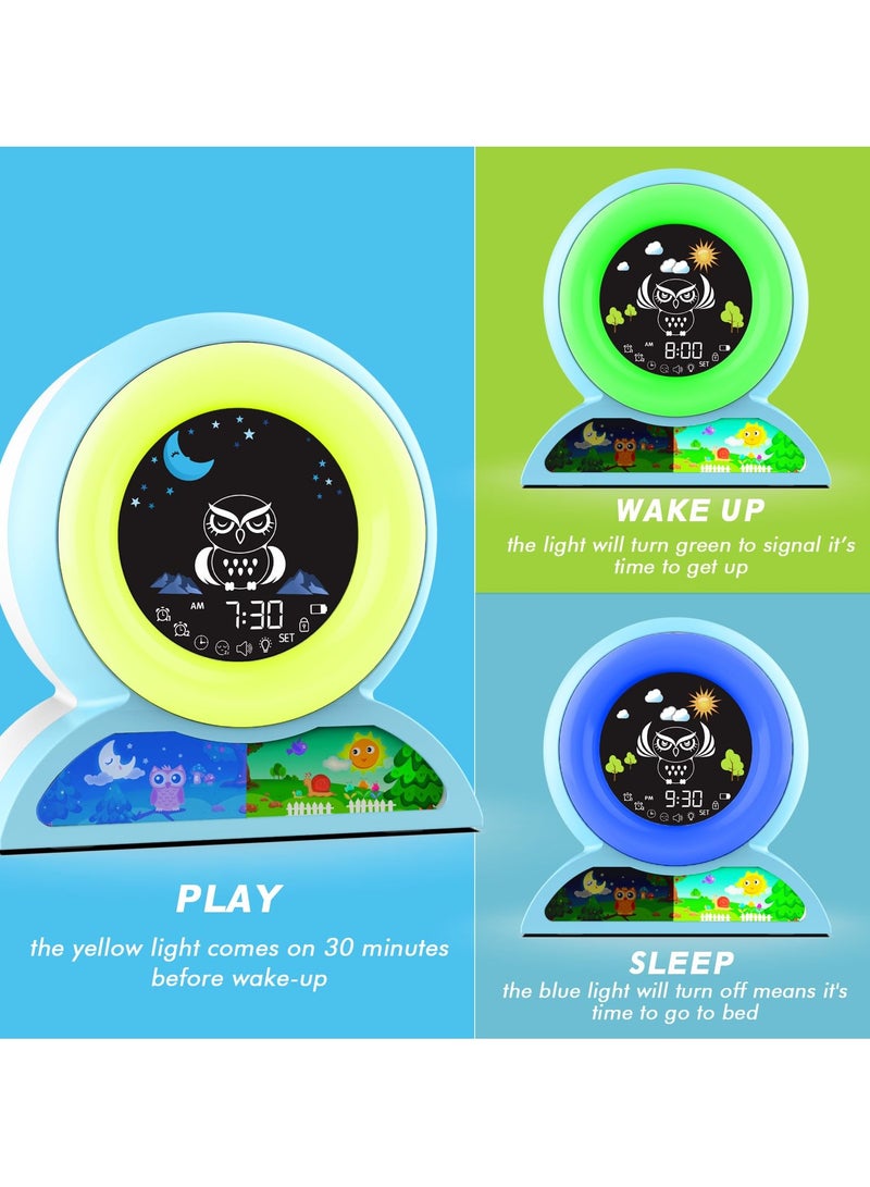 SYOSI Alarm Clock for Kids, Digital Alarm Clock for Toddlers, Wake up Clock with Night Light for Boys Girls Bedrooms, Toddlers Sleep Training Clock, NAP Timer - Image 3