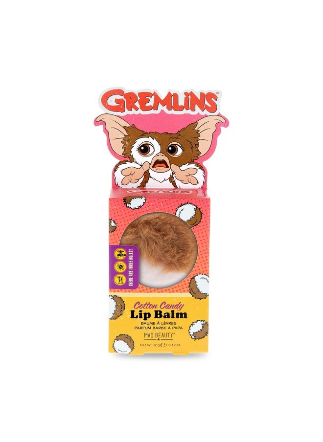 Mad Beauty Warner Brothers Gremlins Lip Balm Cotton Candy Scented Fuzzy Lip Blam Case Hydrate Soften Moisturize Scented Fragranced  - Image 2