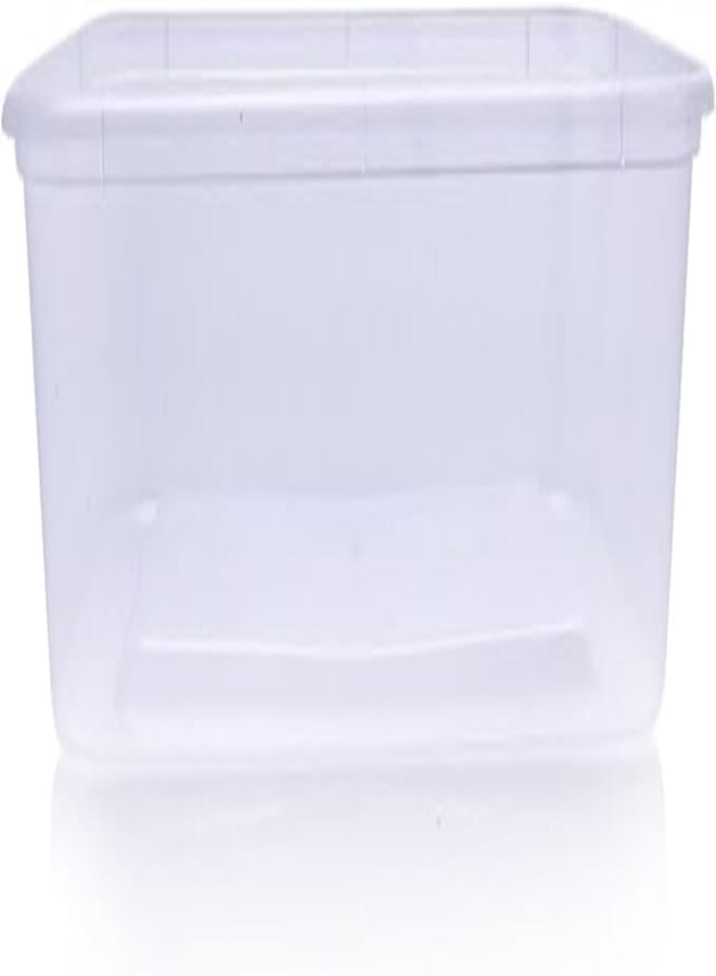Pack of 10 KRNO® Clear Rectangular 500ml Food Containers with Lids Microwaveable Disposable PET Trays for Fridge Restaurants Catering & Takeout