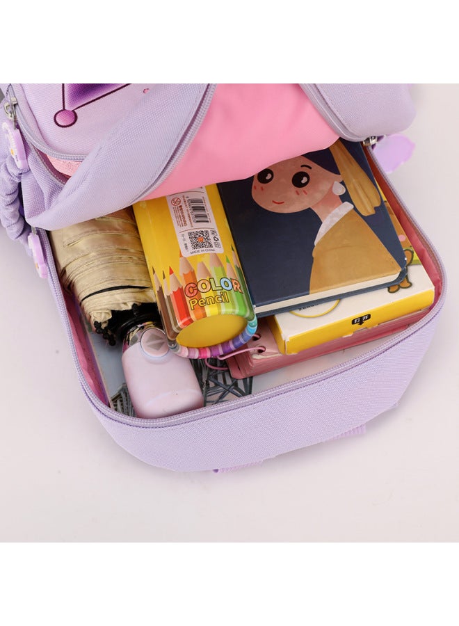 Kindergarten Schoolbag 3-6 Years Old Girls' Small Class Boys' And Girls' Lightweight Children's Backpack Cartoon Bag Baby Backpack-Colors:PURPLE KITTY CAT-size:No Accessories - Image 5