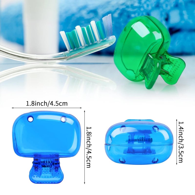 Eaezerav Eaezerav 4 Pack Toothbrush Covers Portable Plastic Toothbrush Head Case for Travel Business Camping School Home - Image 2