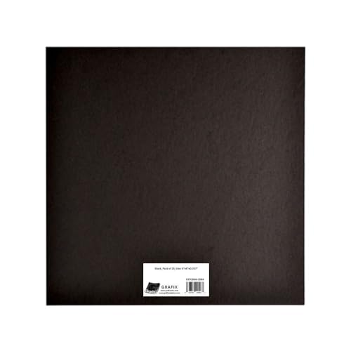 Grafix Medium Weight Chipboard 6x6 Black AcidFree 0057 Sheets Create ThreeDimensional Embellishments for Cards Papercrafts Mixed Media Home Dcor and More Pack of 25