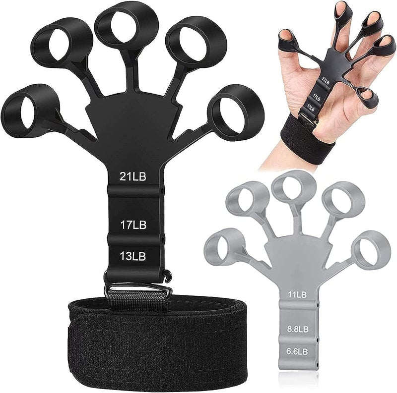 Derovan Finger Strengthener – 6 Resistance Levels, Silicone Hand Exerciser for Finger Flexion & Extension, Forearm & Wrist Training - Image 5