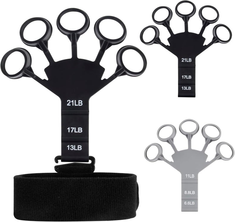 Derovan Finger Strengthener – 6 Resistance Levels, Silicone Hand Exerciser for Finger Flexion & Extension, Forearm & Wrist Training - Image 1