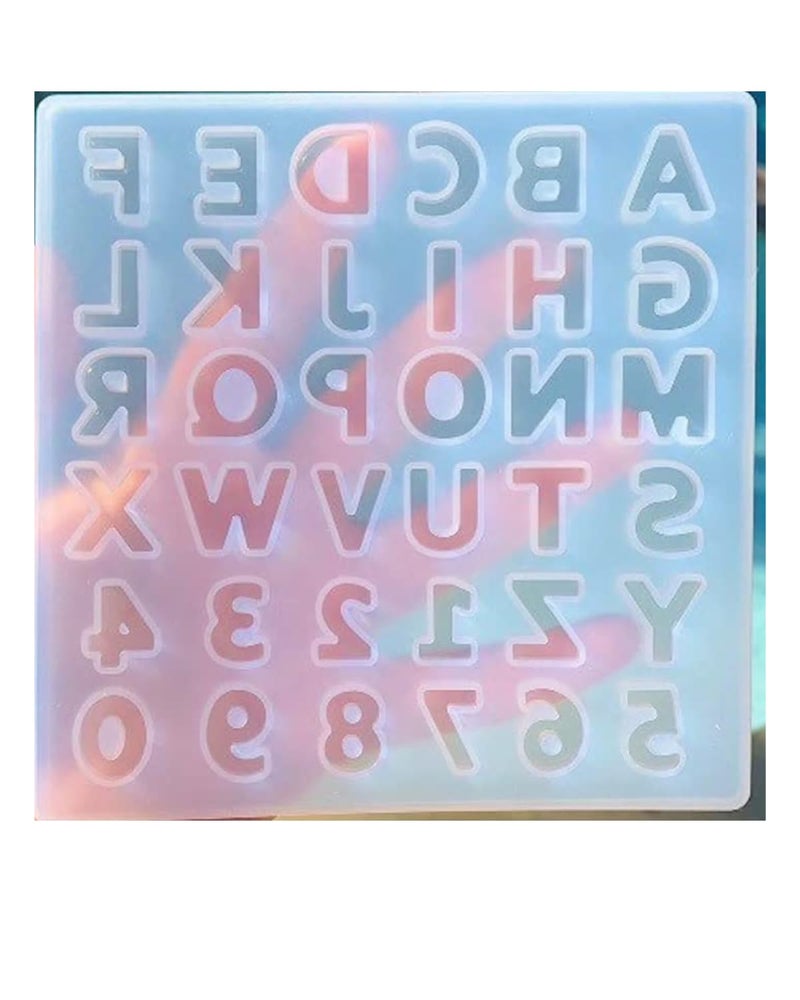 Snoogg SNOOGG Pack of 1 Small ABCD Resin Silicone Expoxy Mold for Keychains, Art and Craft DIY and More - Image 1