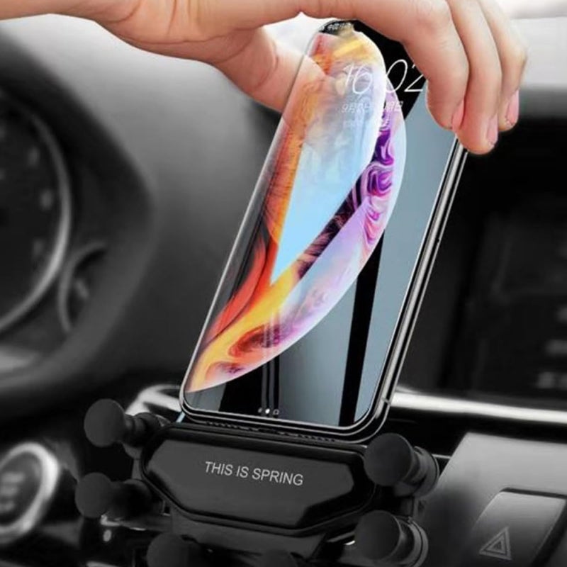 Universal Car Phone Mount Holder 7 Point Support Air Vent Clip Dashboard Cradle Black - Image 5