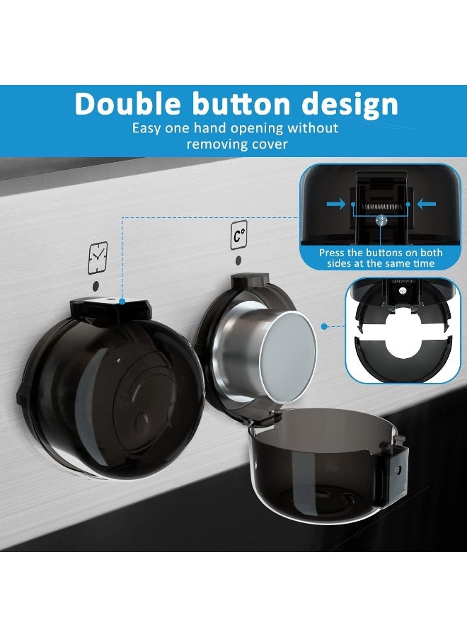 Babepai أغطية مقابض الموقد لسلامة الأطفال - عبوة 5 قطع تصميم مزدوج مفاتيح مطور من بابيباي حجم عالمي لأغطية مقابض الغاز للموقد لحماية الأطفال من المخاطر - Image 4