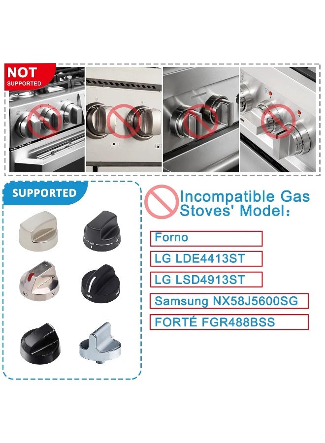 Babepai أغطية مقابض الموقد لسلامة الأطفال - عبوة 5 قطع تصميم مزدوج مفاتيح مطور من بابيباي حجم عالمي لأغطية مقابض الغاز للموقد لحماية الأطفال من المخاطر - Image 3